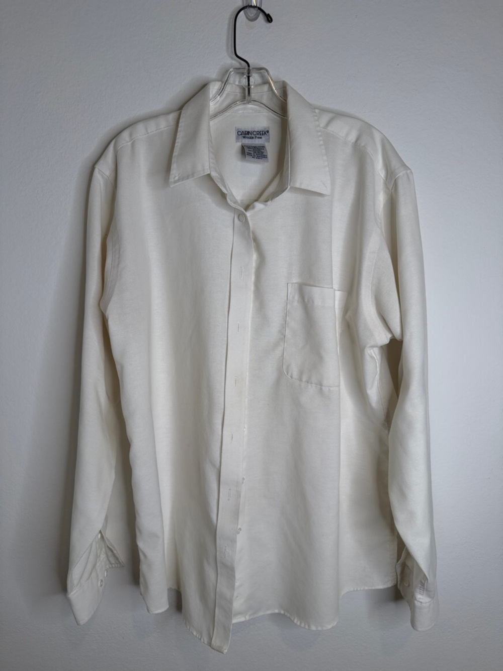 Cabin Creek White Vintage Long-Sleeve Button-Down Shirt